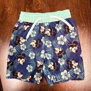 Disney Mickey Mouse Old Navy Collectabilities Swim Shorts 2T Blue Hawaiian